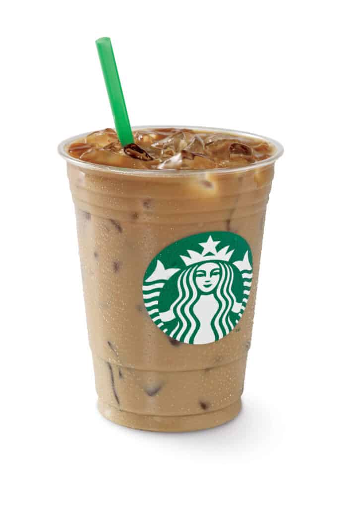Starbucks iced latte.