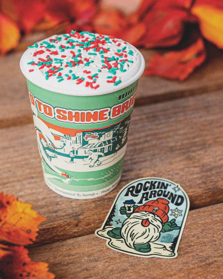 Dutch Bros 2023 holiday featured drinks and cups